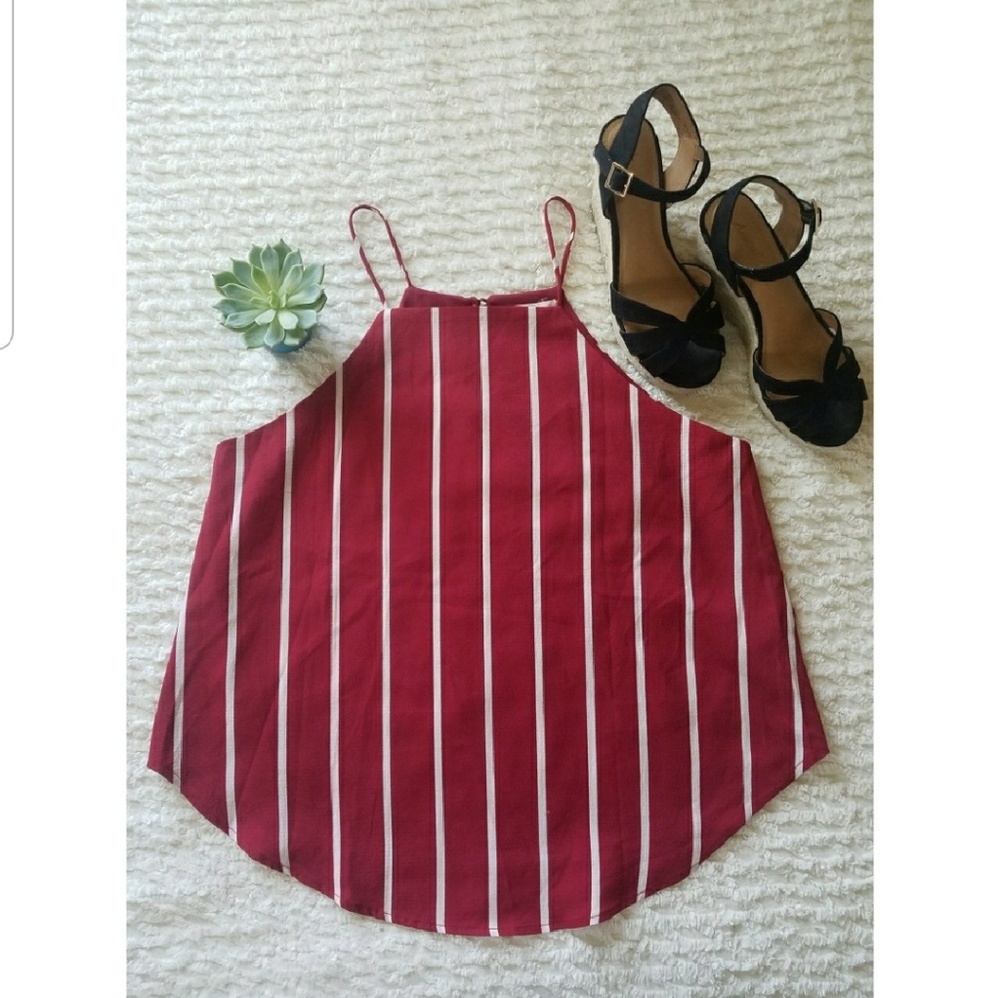 5 for $25 New Red and White Tank Top